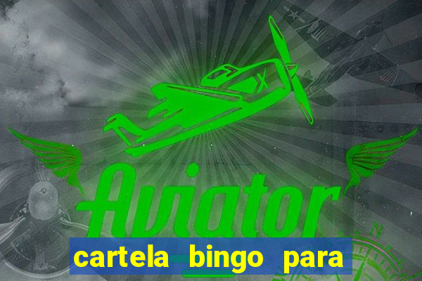 cartela bingo para cha de cozinha imprimir gratis