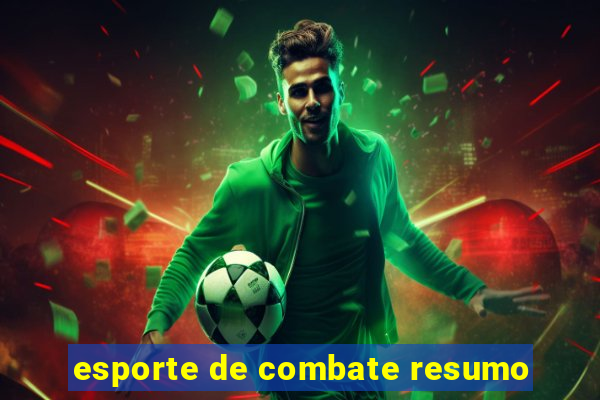 esporte de combate resumo