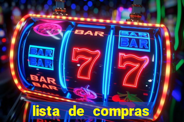 lista de compras mensal para 2 pessoas