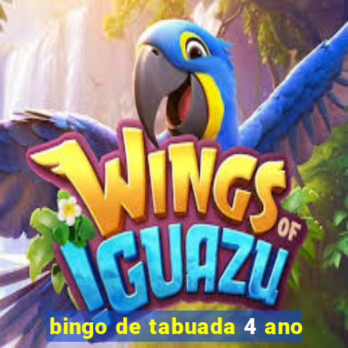 bingo de tabuada 4 ano
