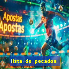 lista de pecados mortais e veniais