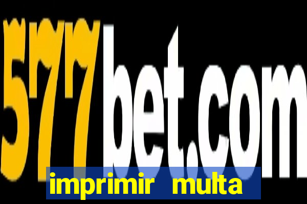 imprimir multa detran mg