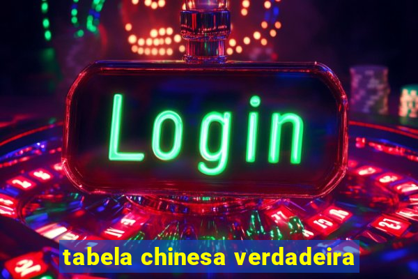 tabela chinesa verdadeira