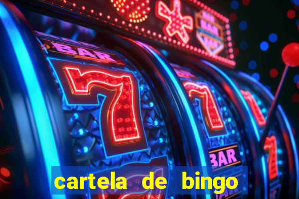cartela de bingo cha de panela