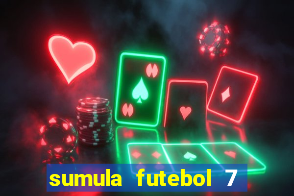 sumula futebol 7 society excel