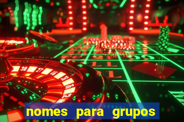 nomes para grupos de loteria no zap