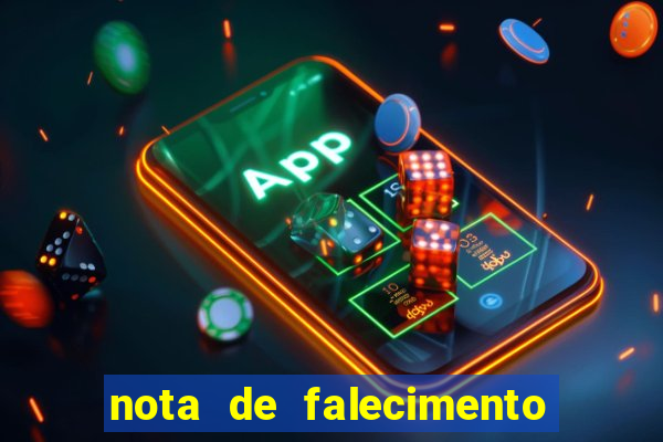nota de falecimento em campos altos hoje