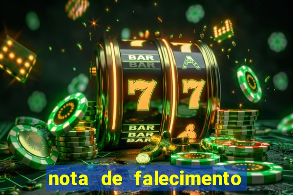 nota de falecimento em campos altos hoje