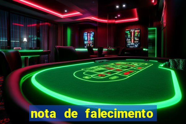 nota de falecimento em campos altos hoje