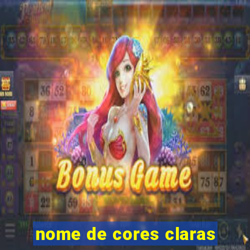 nome de cores claras