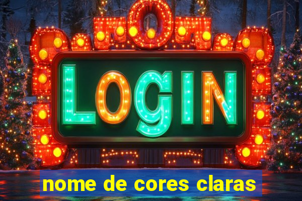 nome de cores claras