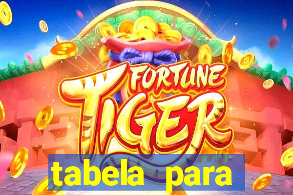 tabela para misturar cores