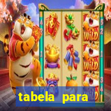tabela para misturar cores