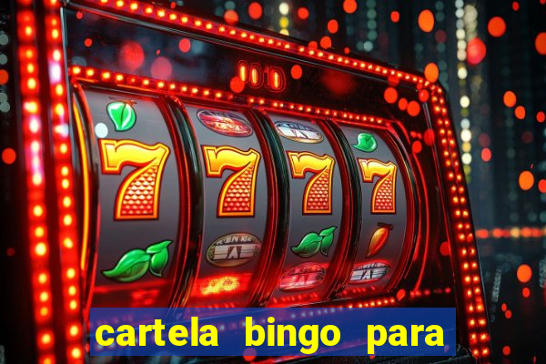 cartela bingo para cha de cozinha imprimir gratis