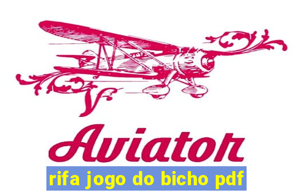 rifa jogo do bicho pdf