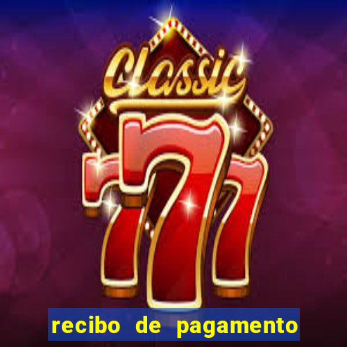recibo de pagamento modelo word