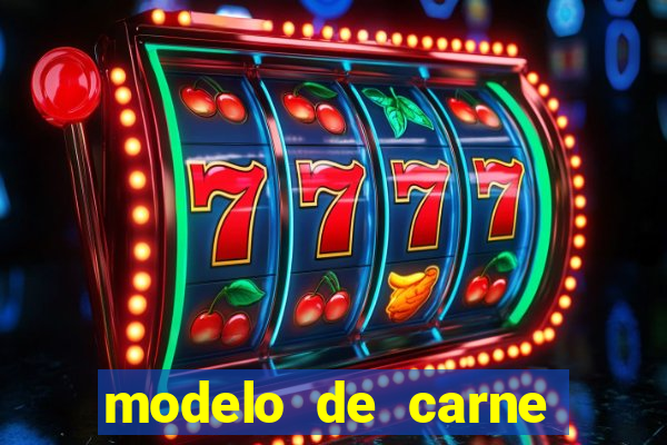 modelo de carne para pagamento