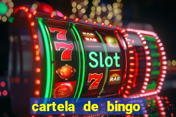 cartela de bingo pra imprimir