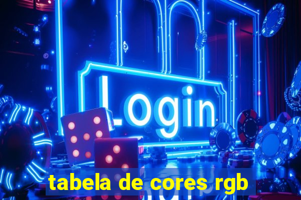 tabela de cores rgb