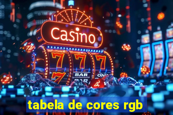 tabela de cores rgb